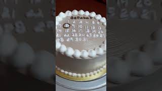 cake calendar cakedecoration youtubeshorts [upl. by Lamak]