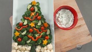 Árbol de navidad hecho con verduras  Recetas Navideñas  Food Network Latinoamérica [upl. by Yeldoow310]