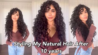 My Natural Voluminous CurlyWavy Hair Routine [upl. by Herrington]