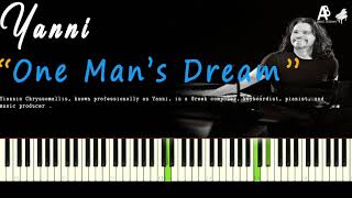 Yanni  One Mans Dream Tutorial  Piano Tutorial [upl. by Nuahsor]