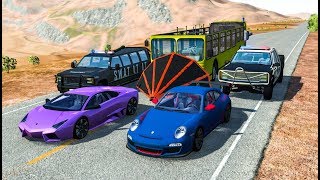 EPIC POLICE CHASES 26  BeamNG Drive Crashes [upl. by Yelruc]