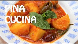 How to cook Baccala Italian Fish amp potatoes in tomato sauce  Pina Cucina Ep 4 [upl. by Anniram]