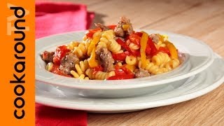 Pasta salsiccia e peperoni  Ricette primi sfiziosi [upl. by Yalcrab76]