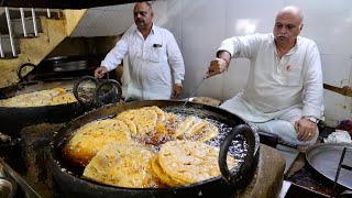 Indian Street Food  The BIGGEST FRIED BISCUIT in the World Rajasthan India [upl. by Ednutey]