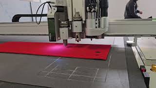 Cutting letter insert on carpet with TPS X92516 digital cutting machine [upl. by Kramal614]