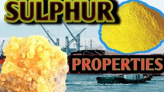 CARRYING SULPHUR ON SHIPS  BULK CARRIER [upl. by Ahsirk995]