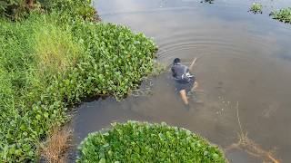 Hermosa tarde de pesca con cordel de mano y arpon guabinas y mojarras cocinando en caldo [upl. by Abehsat]