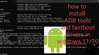 How To Download And Install ADB Tools And Fastboot Drivers ON Windows1110 [upl. by Akinhoj224]