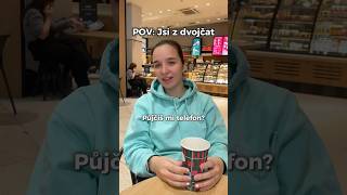 Dvojčata a FACE ID  SKETCH anetterucker foryou funny twins joke viralvideo [upl. by Beckman]