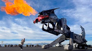 2 Million Fire Breathing Robot Eats Cars [upl. by Iruahs]