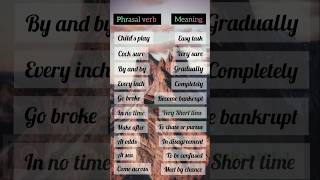 Phrasal verbs  Important english phrases  learn english in a short time  English  yt english [upl. by Beutner426]