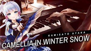 Shirasagi Princess  Kamisato Ayaka Camellia in Winter Snow  GENSHIN IMPACT Live PIANO Cover [upl. by Masuh464]