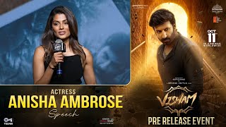 Actress Anisha Ambrose Speech  Viswam PreRelease Event  Gopichand  Kavya Thapar  Shreyas Media [upl. by Giorgio875]