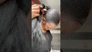 The easiest way to style a sleek low bun on 4c natural hair hair haircare hairstyle tutorial [upl. by Odlanor]