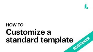 Customize a standard template  Lucidpress tutorials [upl. by Annirac]