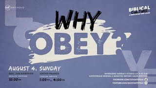 CCF Antipolo Sunday Worship Service August 4 2024  4 PM  Why Obey [upl. by Saied]