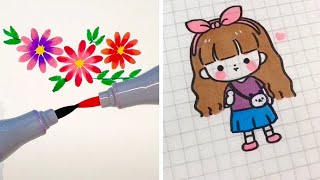 Simple Drawing Tricks amp Techniques How to Draw Easy with Markers Drawings Ideas for Beginners [upl. by Ozzy]