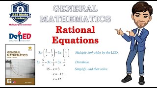 Rational Equations GeneralMathematicsSHS [upl. by Vanthe]