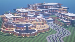 Minecraft Modern Mega Mansion Tutorial Pt 1  Architecture Build 12 [upl. by Milas]