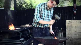 How to forge an arrow head part 2 of 3  The tongs [upl. by Ieso613]