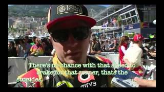 Kimi Räikkönen Monaco 2013 post race interview about Perezs stupidity [upl. by Ettevets]