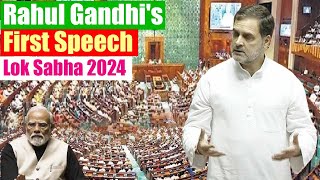 Rahul Gandhis Powerful First Speech in 18th Lok Sabha 2024  Parliament Live  INDIA Vs NDA  Congr [upl. by Damicke395]