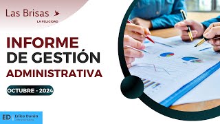 Informe de gestión administrativa  Conjunto Residencial Las Brisas  octubre 2024 [upl. by Yrolam]