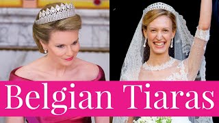 All the Tiaras Within the Belgian Royal Family Including the Nine Provinces Tiara Queen Mathilde [upl. by Cavanagh]