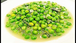 GUISANTES CON MENTA RECETA CASERA FACIL SENCILLA SANA DELICIOSA APTA PARA VEGETARIANOS Y VEGANOS [upl. by Clemmy701]