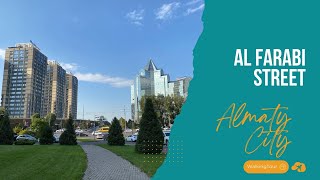 Walking Along Al Farabi Street  Walking Tour 4k 60 fps  Almaty City 2024 [upl. by Dori577]