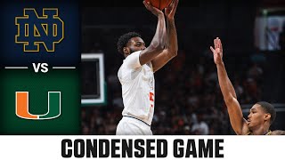 Notre Dame vs Miami Condensed Game  202324 ACC Men’s Basketball [upl. by Enilhtak849]