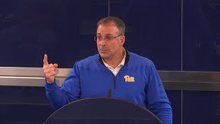 Football  NSD 18  Coach Pat Narduzzi Press Conference [upl. by Sibylle]