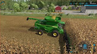 John Deere X9 1100 Combine 25000 Bushel Capacity amp Capello 24 Row Corn Head Farming Simulator 22 [upl. by Cati]