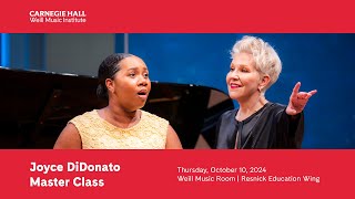 Joyce DiDonato Master Class  Thursday October 10 2024 [upl. by Ntsyrk612]