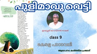 പുളിമാവു വെട്ടി  കവിത  class 9Kerala Padavali [upl. by Ybhsa113]