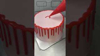 ♥️😊red dripping cake shortsvideo shorts short cake [upl. by Ettennig34]