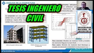 SUSTENTO TESIS INGENIERO CIVIL UNI GRADO DE MASTER ESTRUCTURAS SISMORESISTENTES POSGRADO [upl. by Samalla]