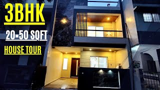 V106  inside tour of 3 bhk premium villa  2050 house plan west facing with car parking [upl. by Nitsruk516]