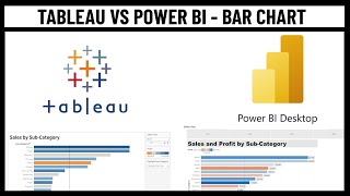 Tableau vs Power BI  Bar Chart Tutorial and Comparison  sqlbelle [upl. by Amehsyt]