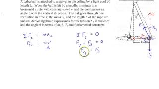 Chapter 5 Example 2 Conical Pendulum [upl. by Evoy]