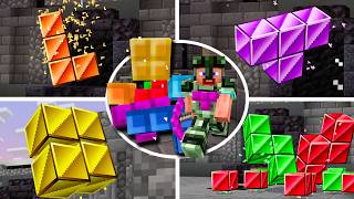 Minecraft x Tetris DLC  All Bosses Fight Gameplay [upl. by Clarissa]