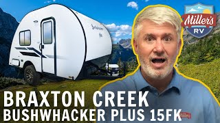 2020 Braxton Creek Bushwhacker Plus 15FK  Teardrop Trailer Review [upl. by Htenek]