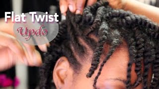 Natural Hair Protective Styling Flat Twist UpdoBEAUTYCUTRIGHT [upl. by Ahsiena]