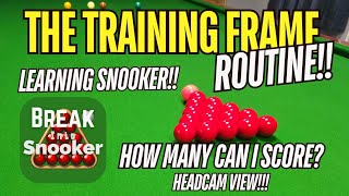 Learning Snooker  The Training Frame Routine Headcam [upl. by Atinuhs]