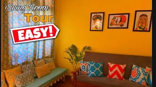 Indian Living Room Decorating Ideas  How To Decorate Small Living Room  My Living Room Tour [upl. by Lyudmila46]