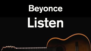 Listen  Beyonce Acoustic Karaoke [upl. by Ttebroc]