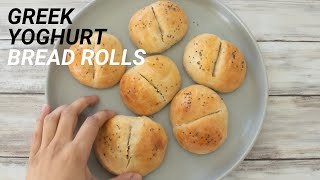 Yoghurt bread rolls  Greek yogurt bread with self raising flour [upl. by Kandace327]