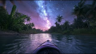 Night Kayak Journey through a Tropical Paradise  30 Min Relaxation [upl. by Adekan]