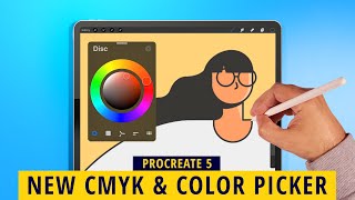 PROCREATE 5 HANDSON New CMYK Support And Floating Color Picker [upl. by Minsk]