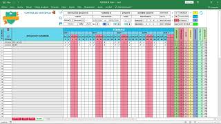 Control de asistencia de estudiantes automatizada con registro por mes de cada sección 2024 [upl. by Yearwood]
